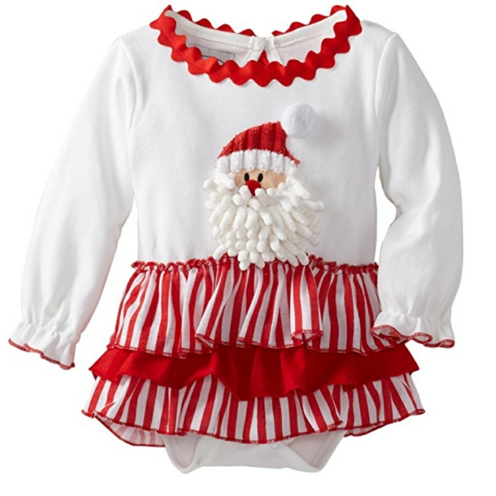 NWT mud pie santa Christmas romper